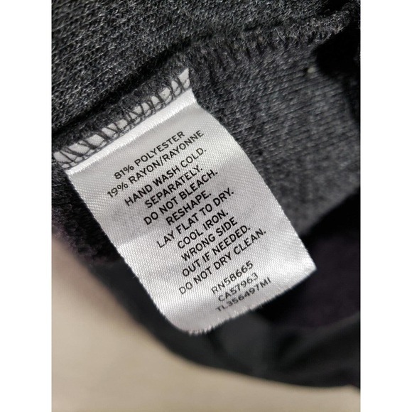 Leith Sweater Womens Large Long Sleeve Turtleneck Polyester Blend Gray Long Knit - Picture 13 of 14